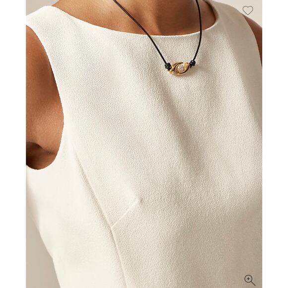 J. Crew Seamed shell top in bouclé Ivory NWT size 10 - Picture 3 of 8